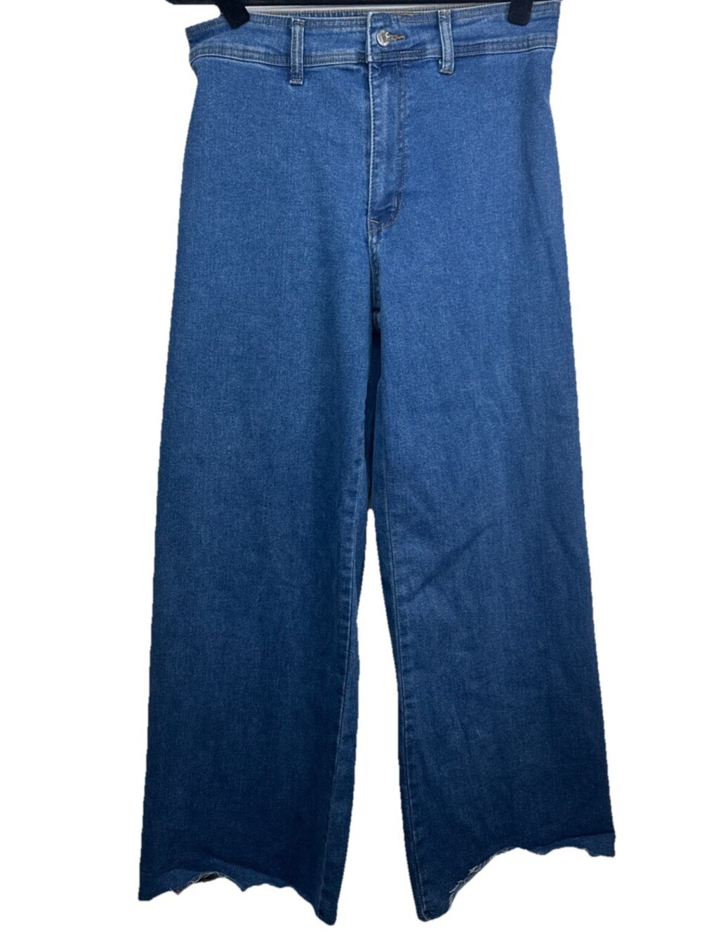 Guess High Waist‎ Barrel Leg Jeans 30x29 Raw Hem Wide Leg Coastal Cowgirl